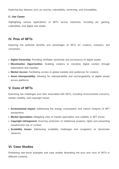 Free NFT Pros And Cons White Paper Template to Edit Online