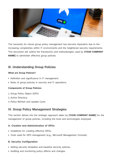 Free Group Policy Technical White Paper Template to Edit Online
