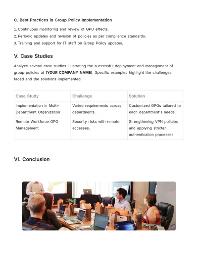 Free Group Policy Technical White Paper Template to Edit Online