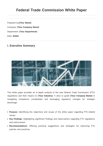 Free Federal Trade Commission White Paper Template to Edit Online
