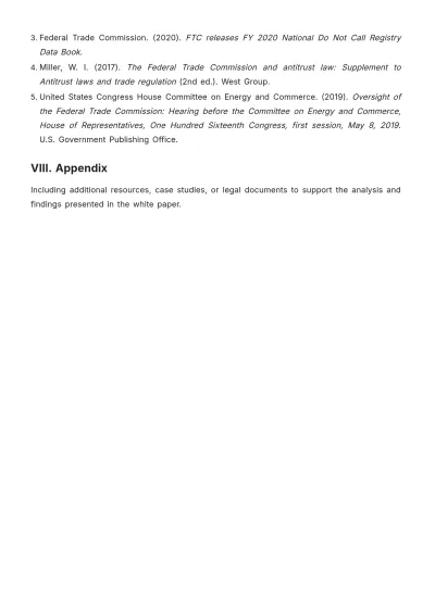 Free Federal Trade Commission White Paper Template to Edit Online