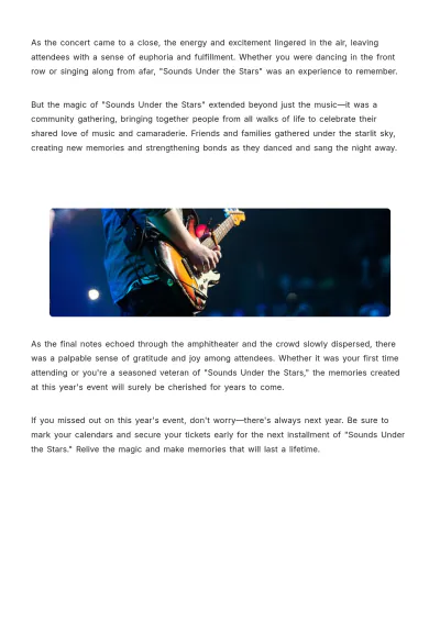 Free Event Article Template to Edit Online