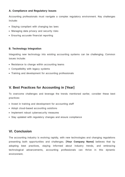 Free Accounting White Paper Template to Edit Online
