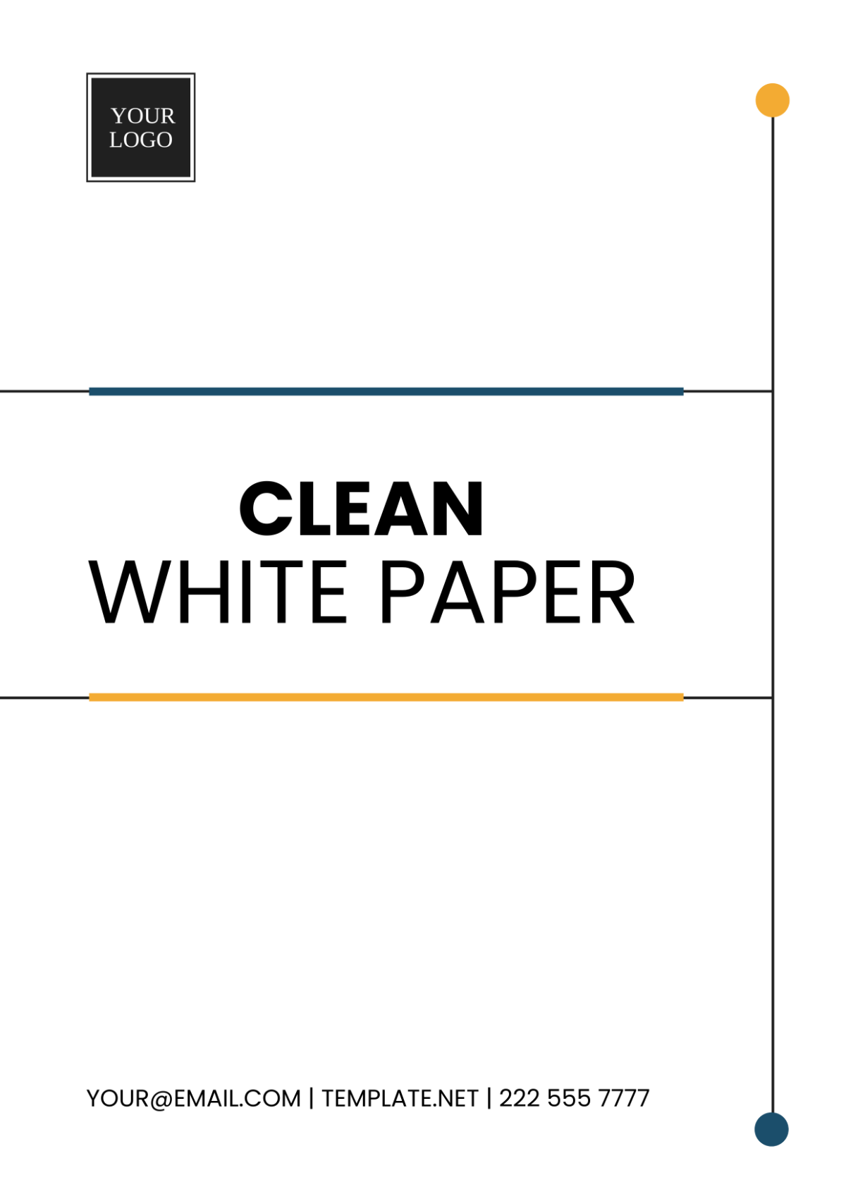 Clean White Paper Template