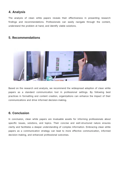 Free Clean White Paper Template to Edit Online