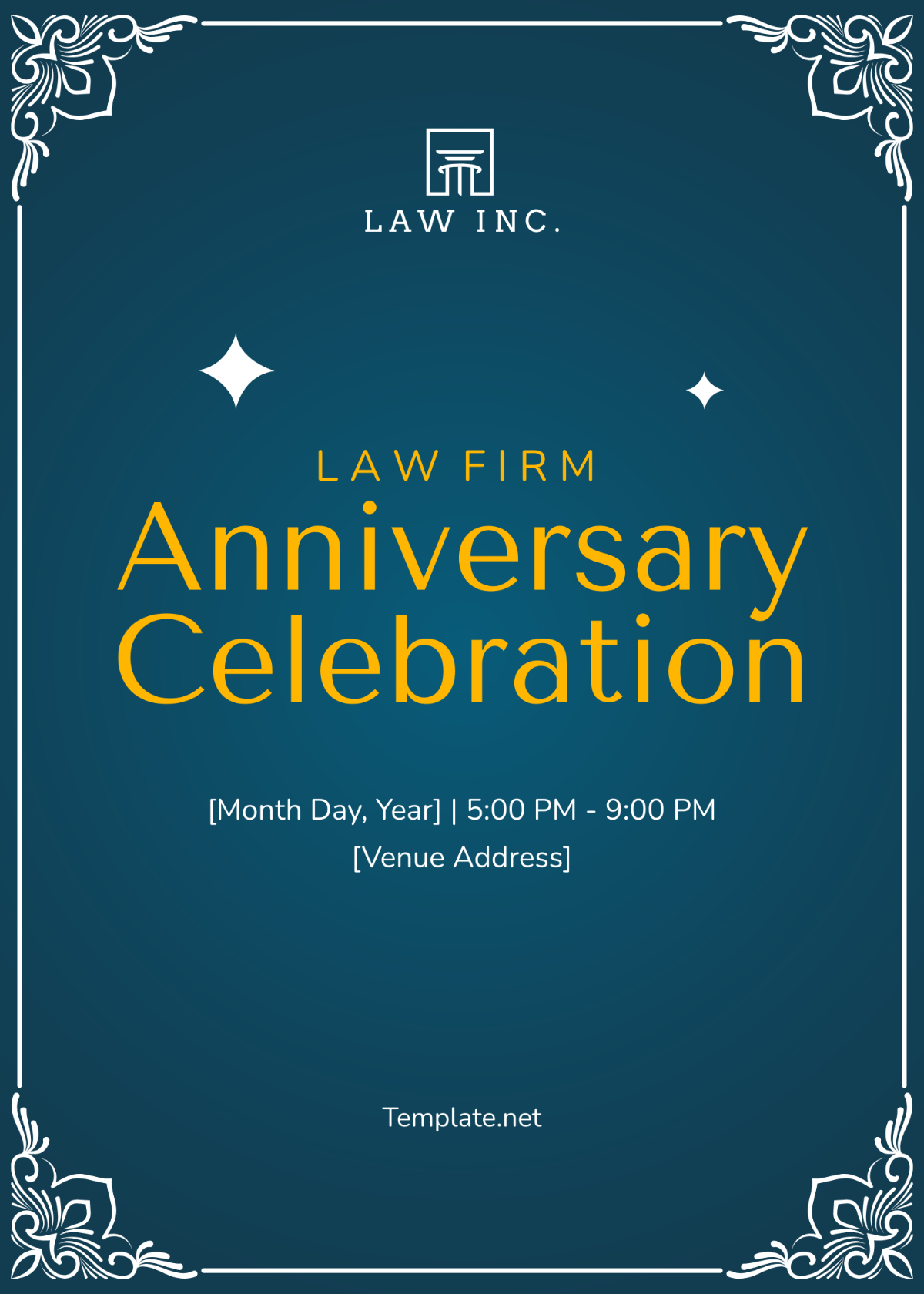 Law Firm Party Invitation Template