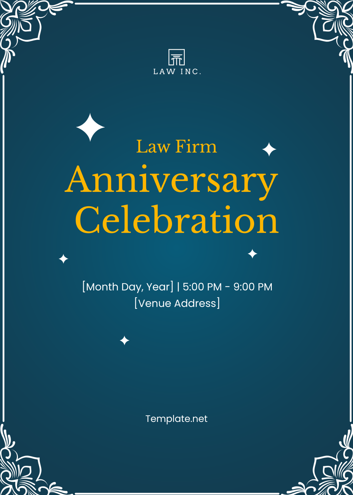 Law Firm Party Invitation Template