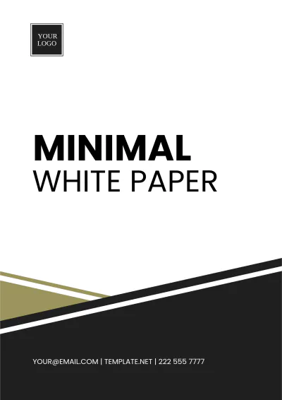 Free Minimal White Paper Template to Edit Online