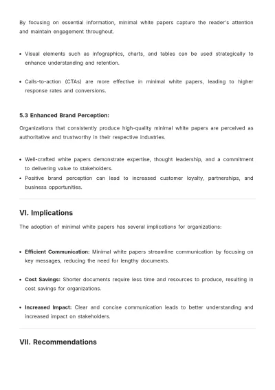 Free Minimal White Paper Template to Edit Online