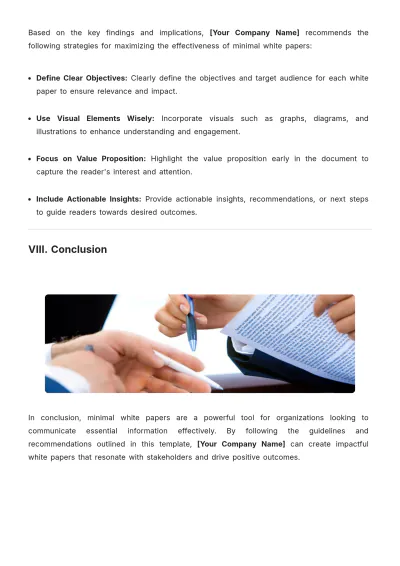 Free Minimal White Paper Template to Edit Online