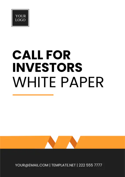 Free Call For Investors White Paper Template to Edit Online