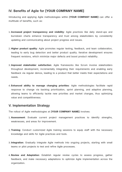 Free Agile Management White Paper Template to Edit Online