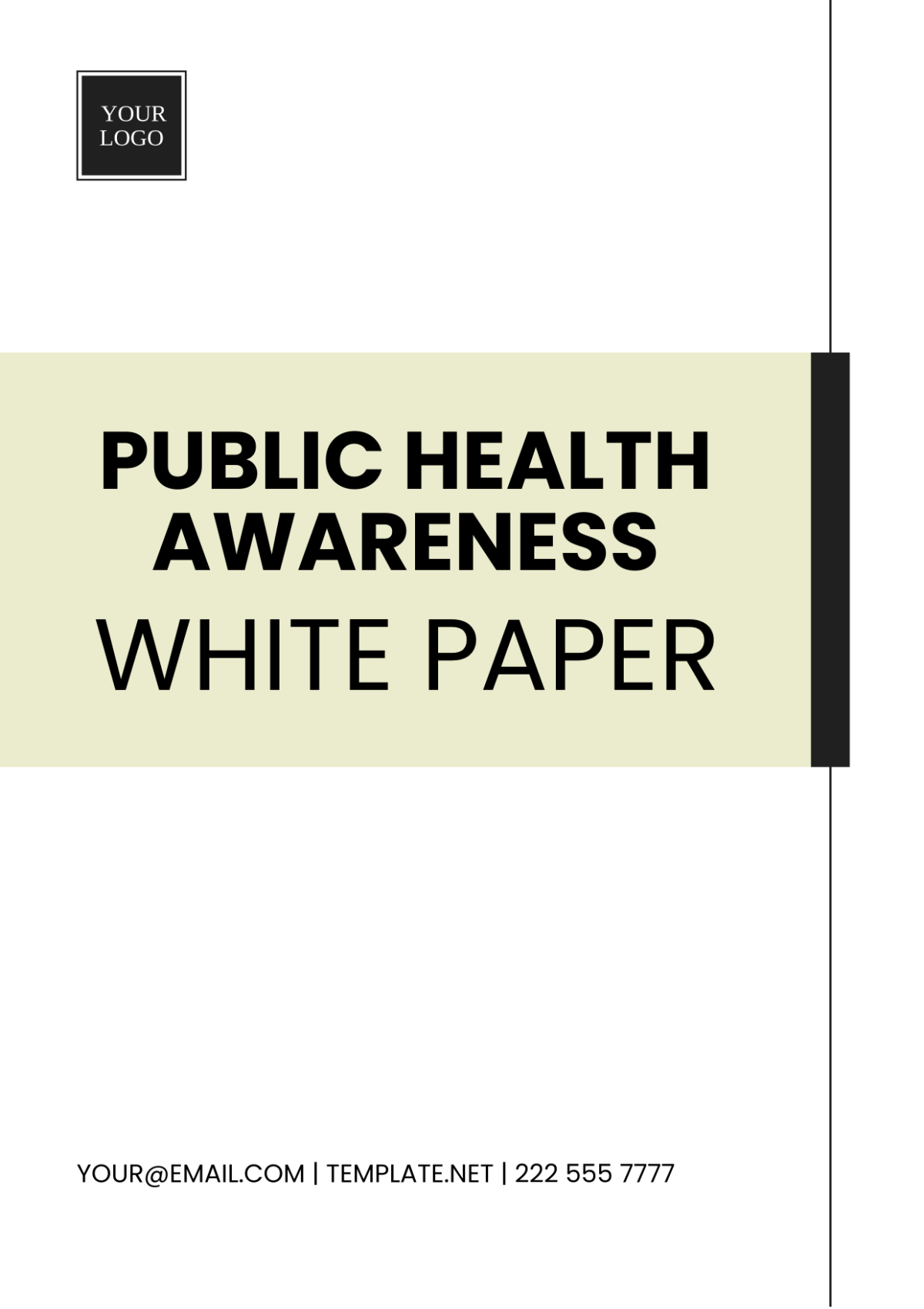 Public Health Awareness White Paper Template