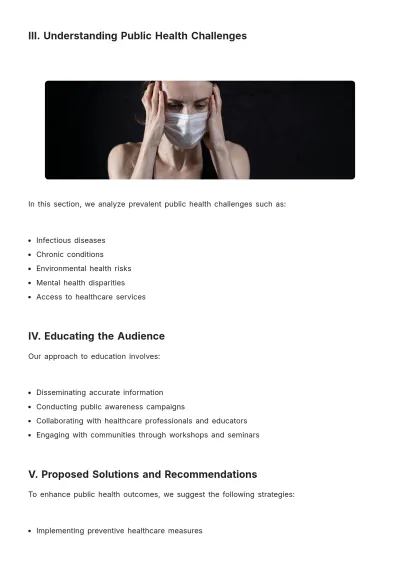 Free Public Health Awareness White Paper Template to Edit Online