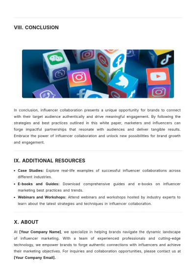 Free Influencer Collaboration White Paper Template to Edit Online