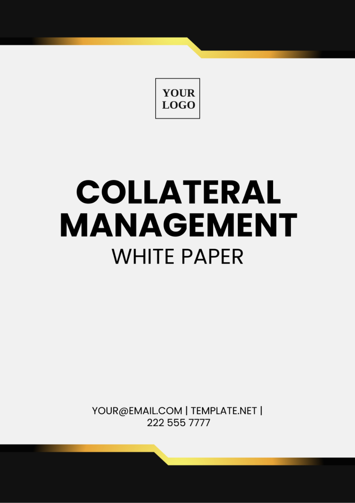 Collateral Management White Paper Template