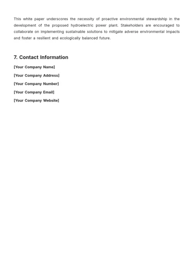 Free Environmental Impact White Paper Template to Edit Online