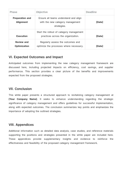 Free Category Management White Paper Template to Edit Online