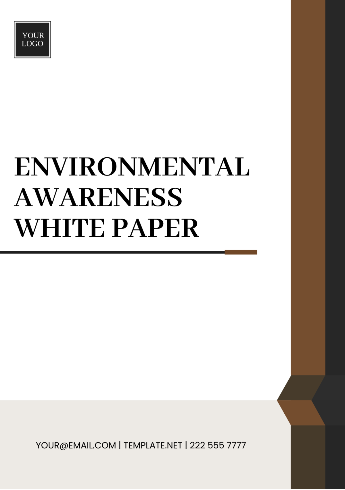 Environmental Awareness Course White Paper Template