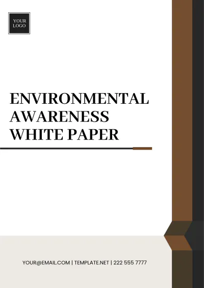 Free Environmental Awareness Course White Paper Template to Edit Online