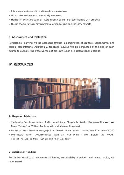 Free Environmental Awareness Course White Paper Template to Edit Online