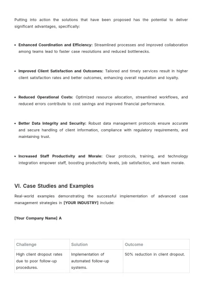 Free Case Management White Paper Template to Edit Online