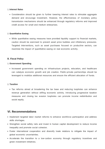 Free Economic Policy White Paper Template to Edit Online
