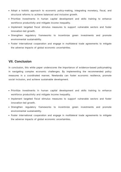 Free Economic Policy White Paper Template to Edit Online