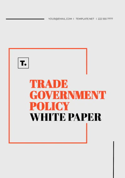 Free Trade Government Policy White Paper Template to Edit Online
