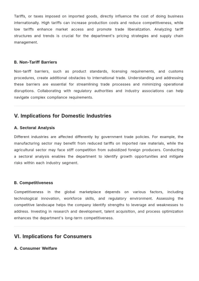 Free Trade Government Policy White Paper Template to Edit Online