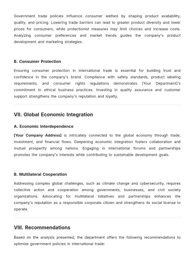 Free Trade Government Policy White Paper Template to Edit Online