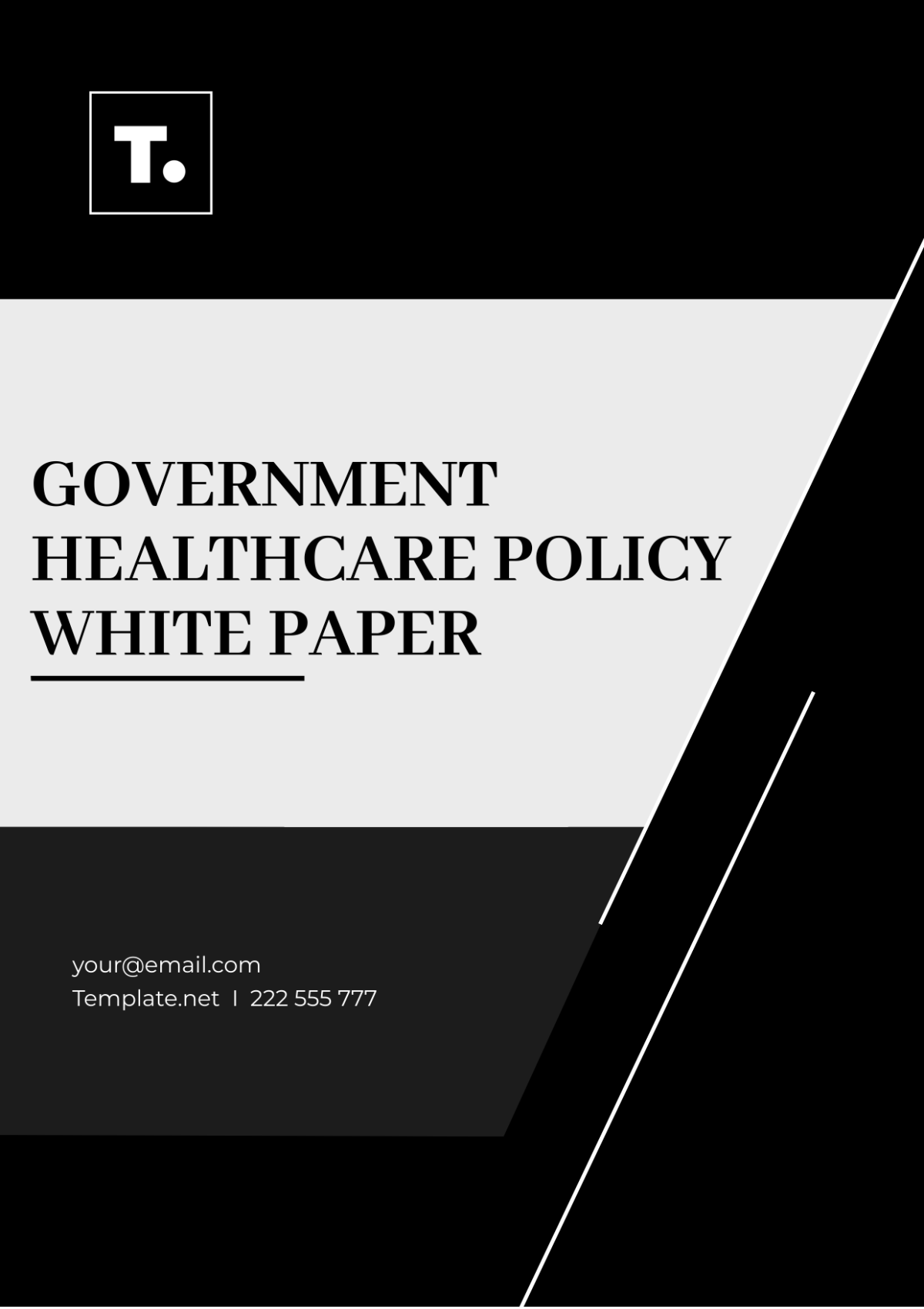 Government Healthcare Policy White Paper Template