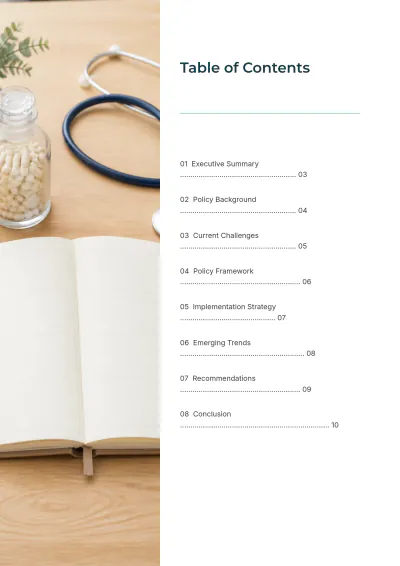 Free Government Healthcare Policy White Paper Template to Edit Online
