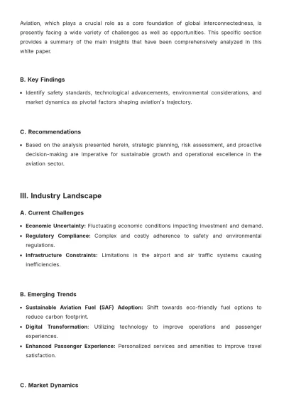 Free Aviation White Paper Template to Edit Online