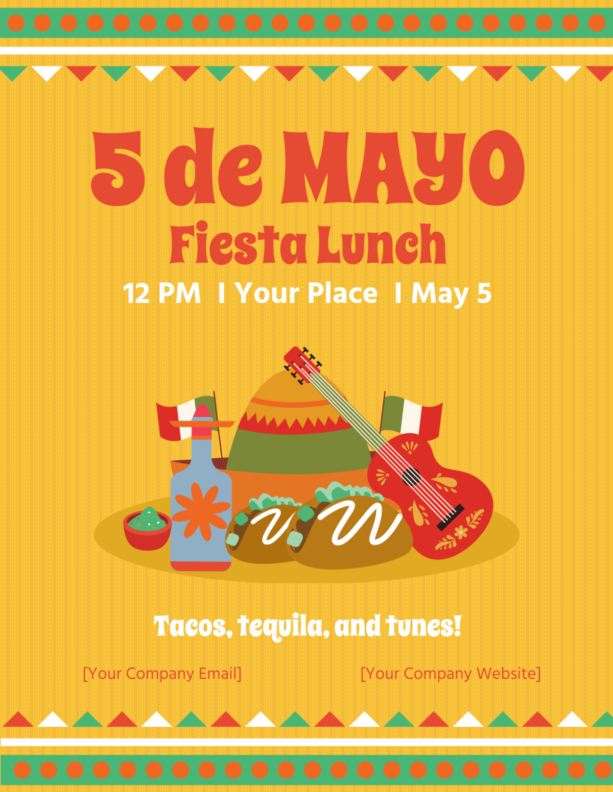 Cinco De Mayo Lunch Flyer Template
