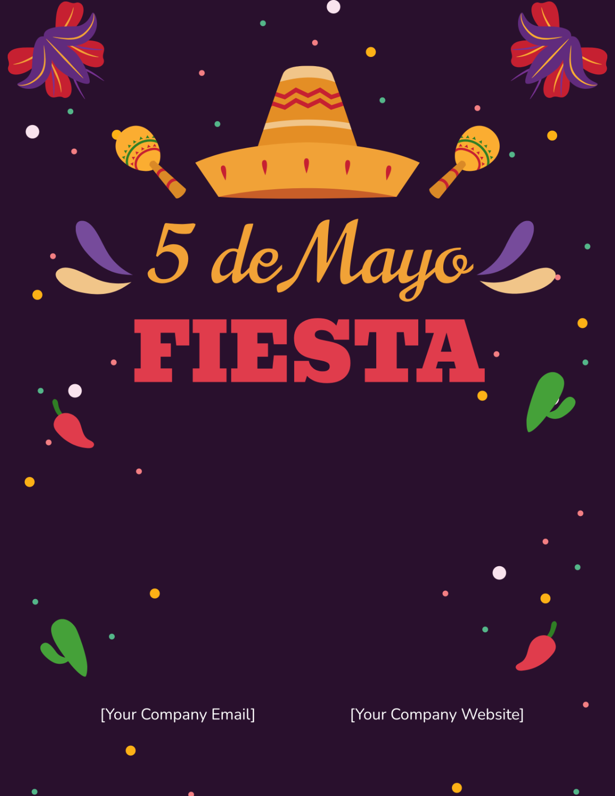 Blank Cinco De Fiesta Flyer Template
