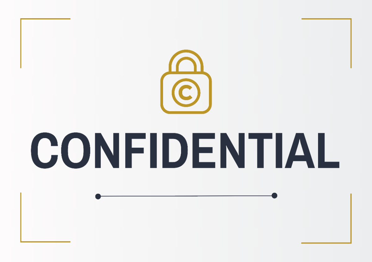 Free Law Firm Confidentiality Signage Template