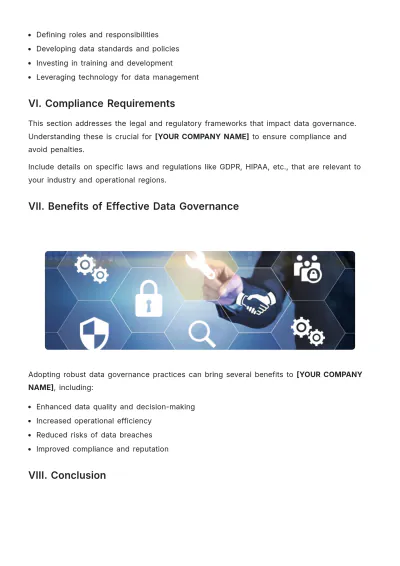 Free Data Governance White Paper Template to Edit Online