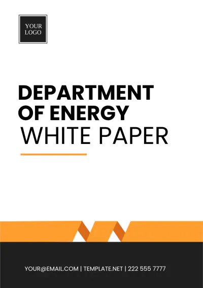 Free Department Of Energy White Paper Template to Edit Online
