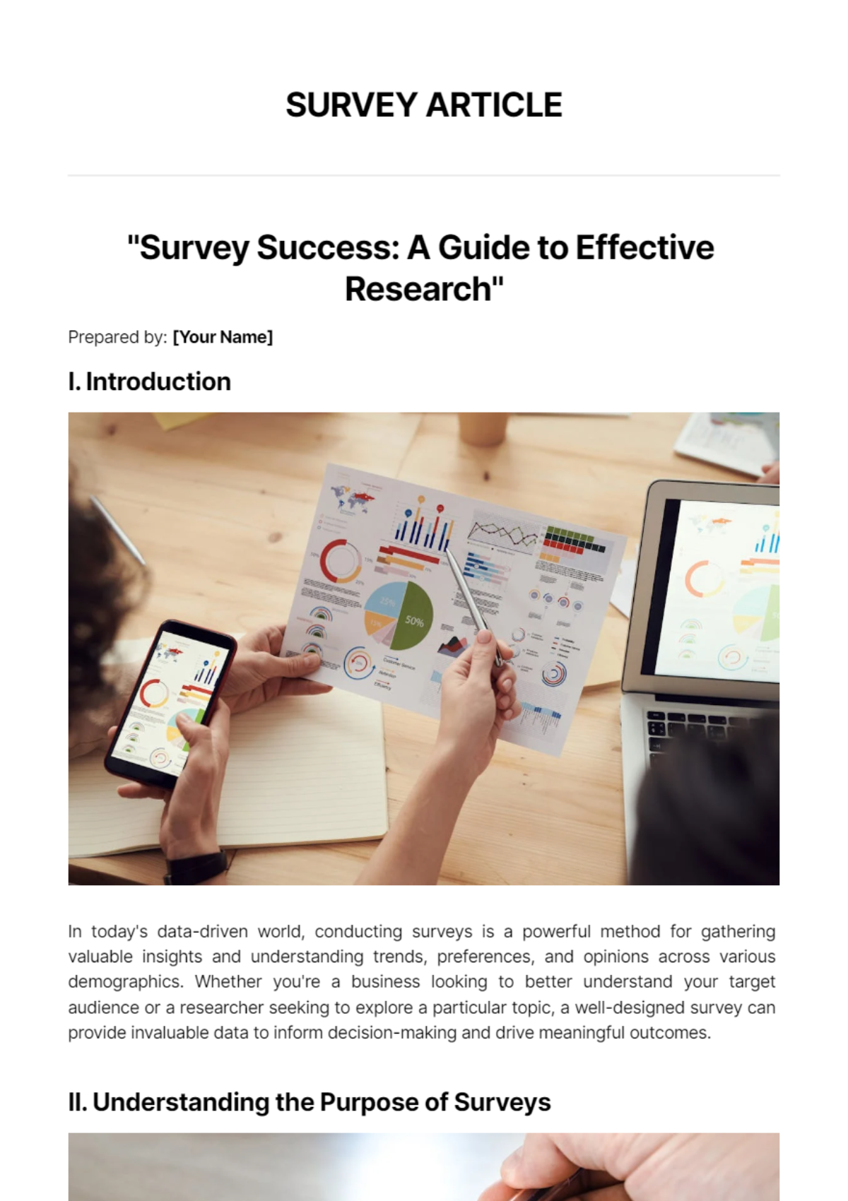 Free Survey Article Template