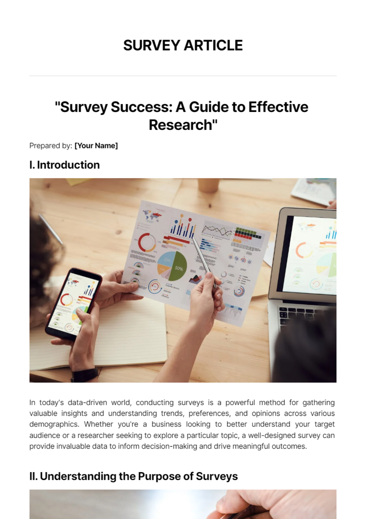 Survey Article Template - Edit Online & Download