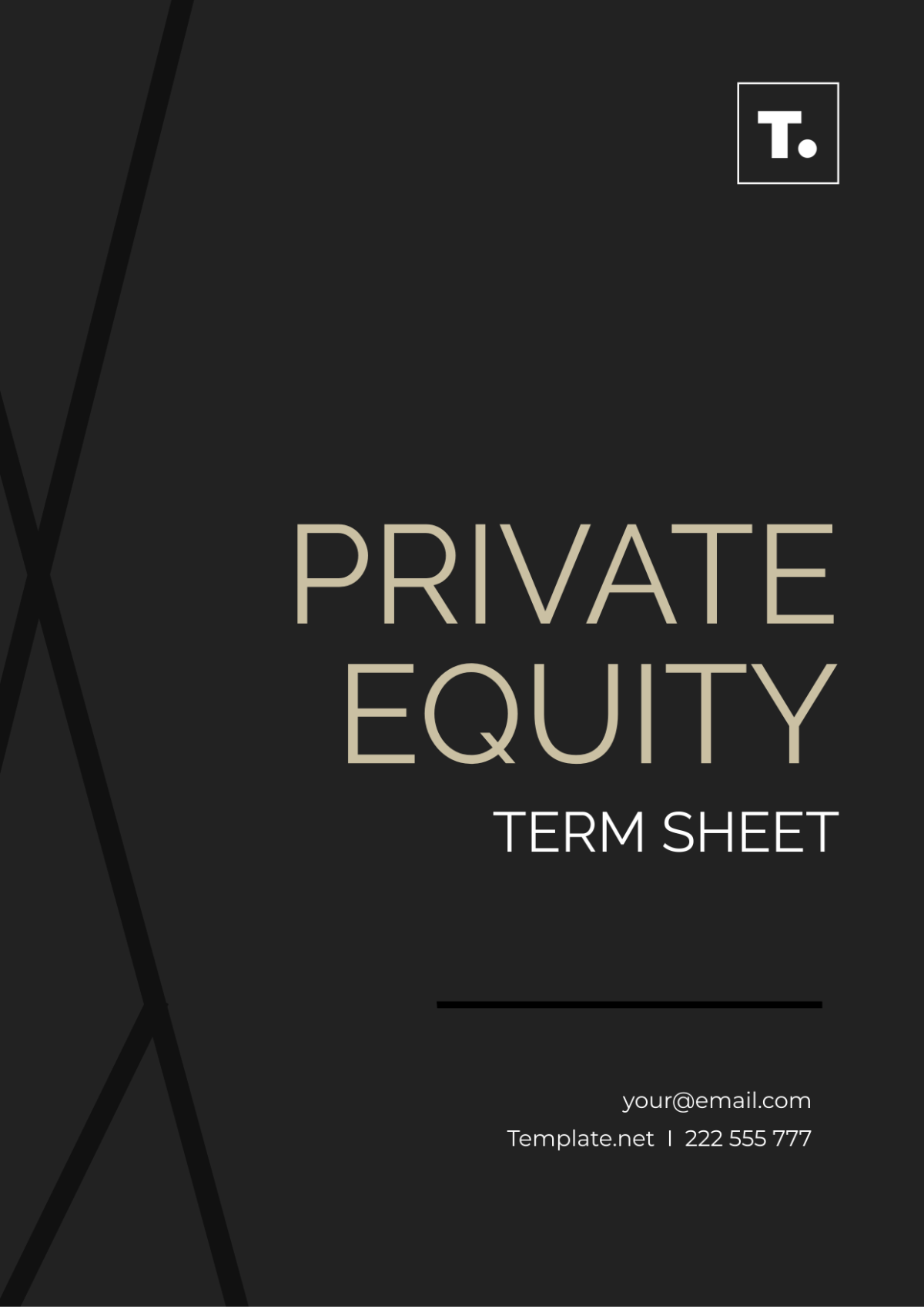 Private Equity Term Sheet Template - Edit Online & Download