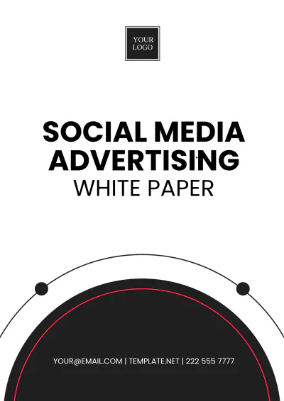 Free Social Media Advertising White Paper Template to Edit Online