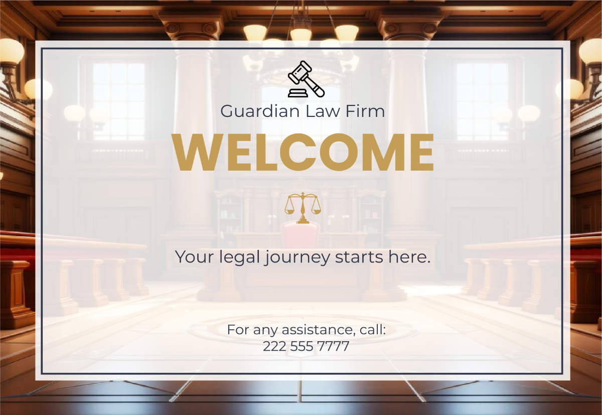 Law Firm Welcome Card