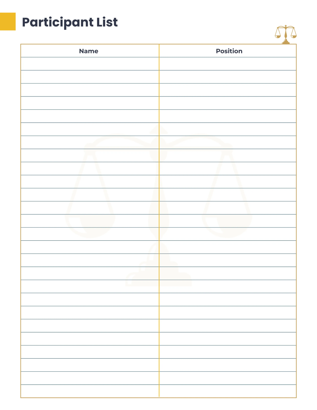 Free Law Firm Meeting Planner Template to Edit Online