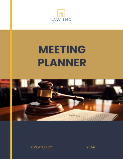Free Law Firm Meeting Planner Template to Edit Online