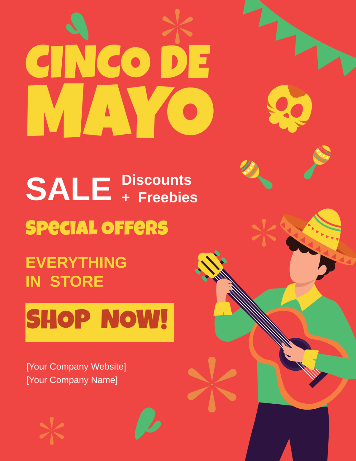 Cinco De Mayo Sale Flyer Template