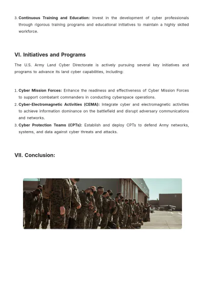 Free Army LandCyber White Paper Template to Edit Online