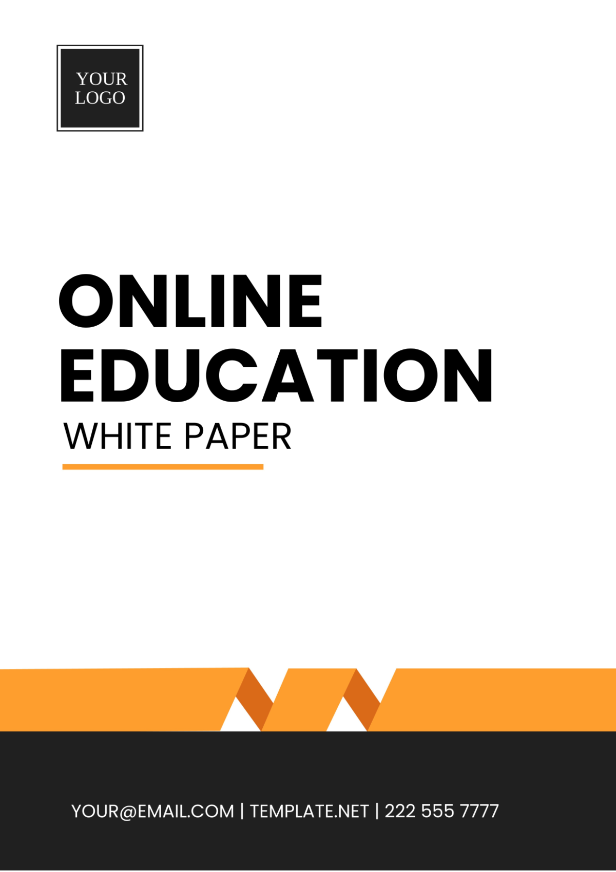 Online Education White Paper Template