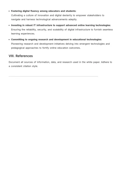 Free Online Education White Paper Template to Edit Online
